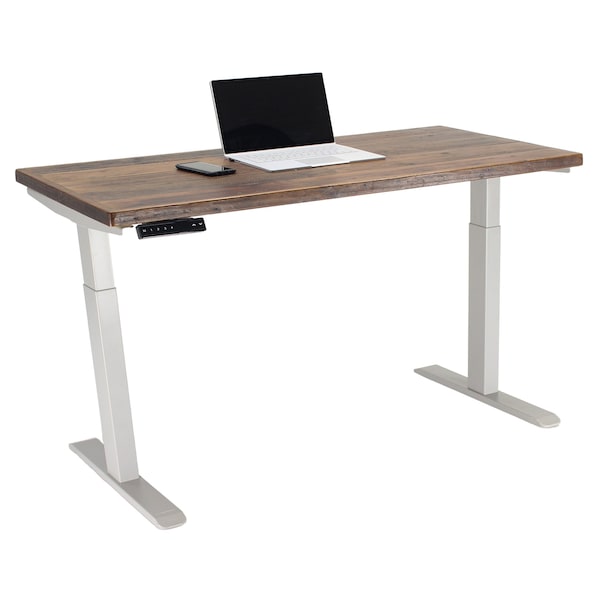 We'Re It Lift It Electric Sit Stand Desk, 46.25 H, 30 W X Laminate wood, metal, Brushed Silver VL22BS6030-RW - main